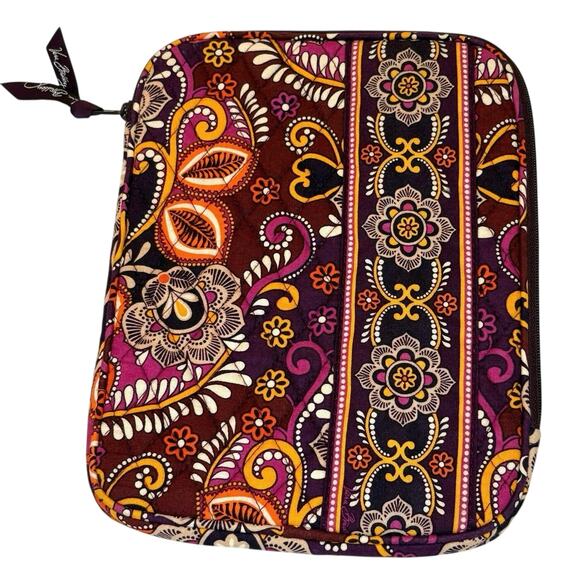 Vera Bradley Safari Sunset Tablet E-Reader Sleeve Purple Orange Retired 2011 - Picture 1 of 9